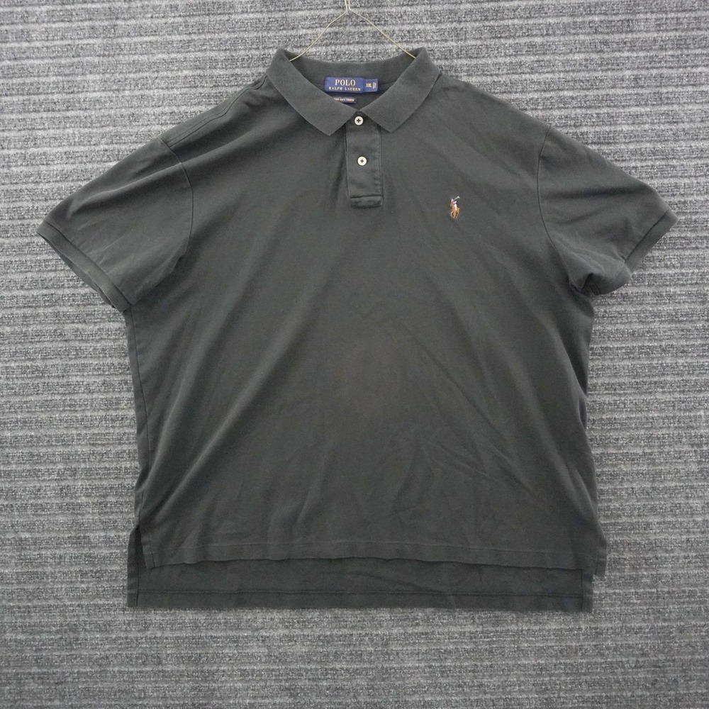 Polo Ralph Lauren Polo Shirt Mens XXL Black Pima Soft Touch Short Sleeve Pony